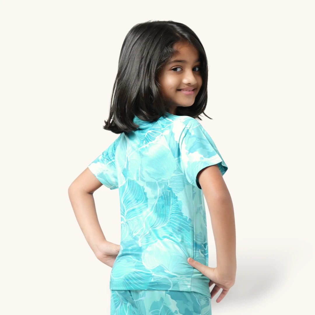 Green Abstract Raglan Set