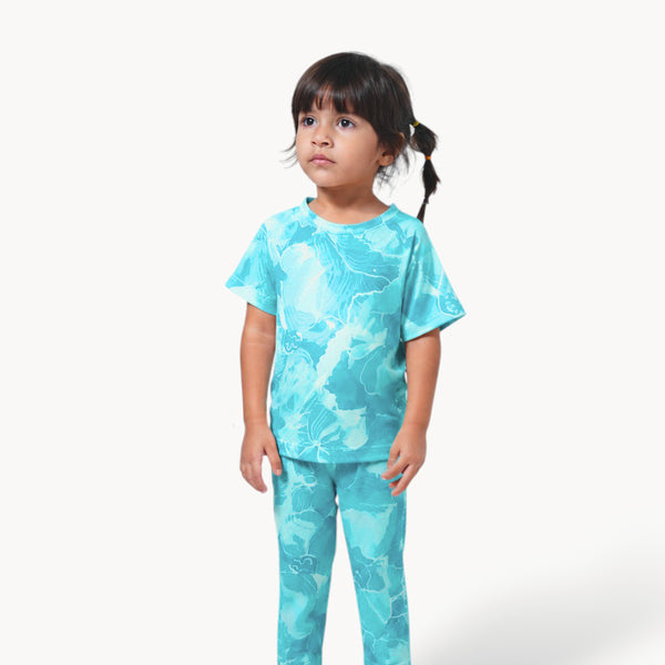 Green Abstract Raglan Set