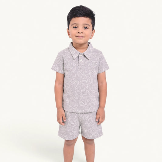 Grey & White Collar Set