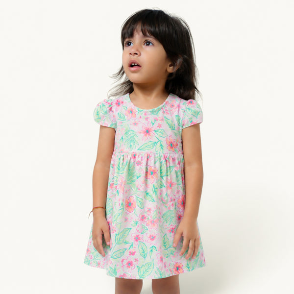 Multi-colour Floral Layered Frock