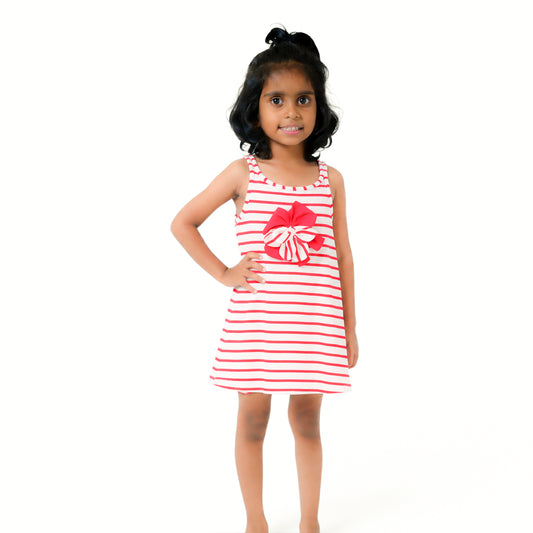 Red Stripe Two Strap Frock