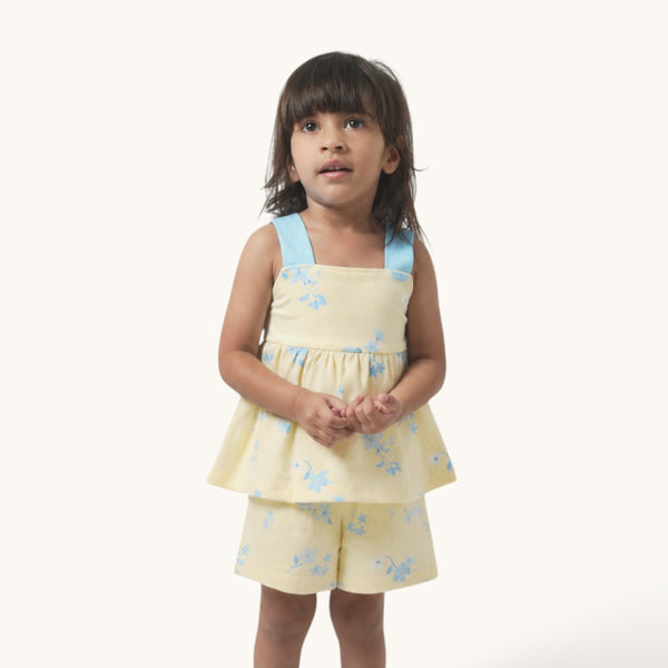Yellow Floral Short Set