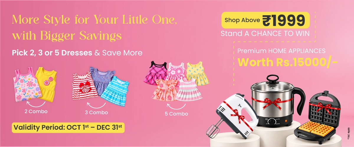 5 favourite looks in one combo. Shop above ₹1999 and stand a chance to win premium home appliances worth Rs.15000. Oct 1 to Dec 31.
