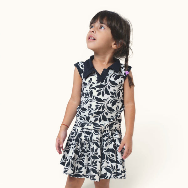 Black White Floral Co-ord Set