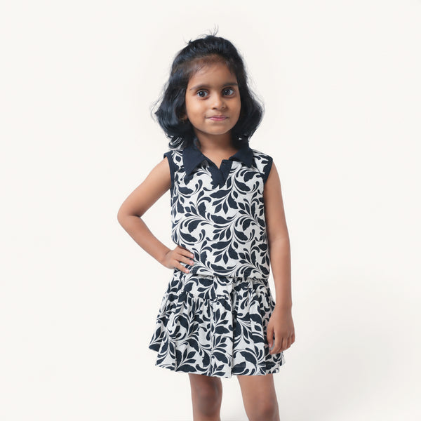 Black White Floral Co-ord Set