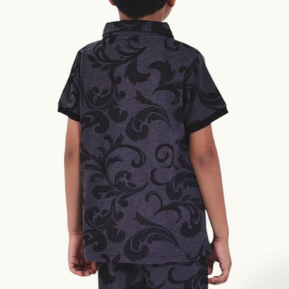 Black AOP Collar Set