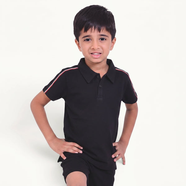 Black & Tricolour Collar Set