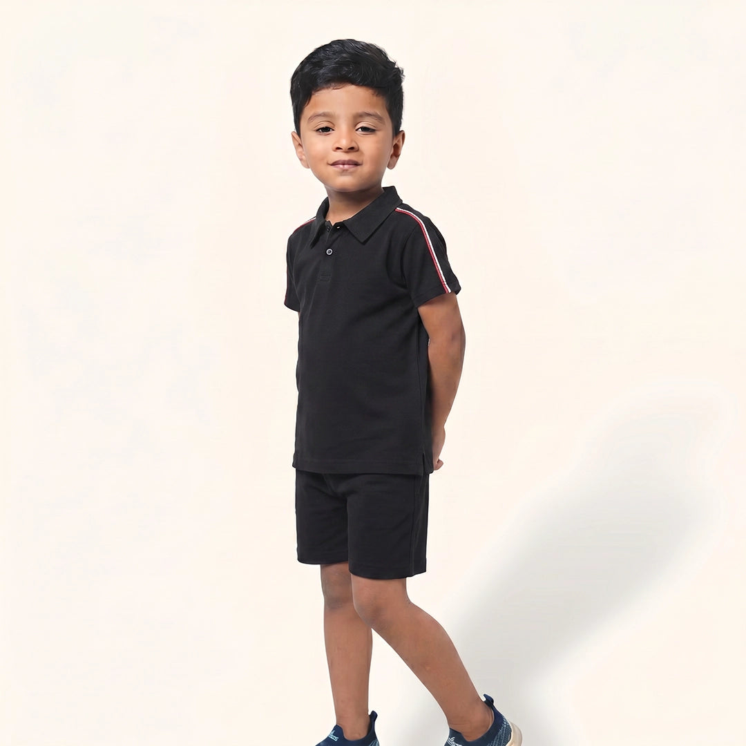 Black & Tricolour Collar Set