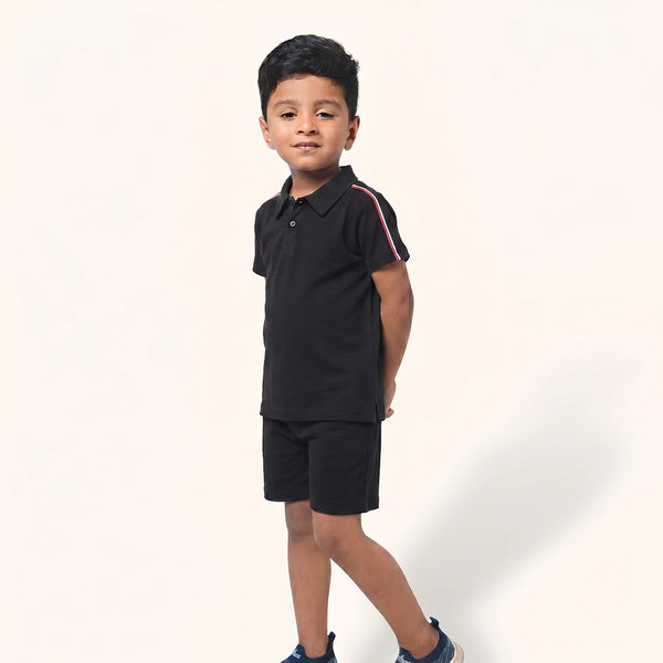 Black & Tricolour Collar Set