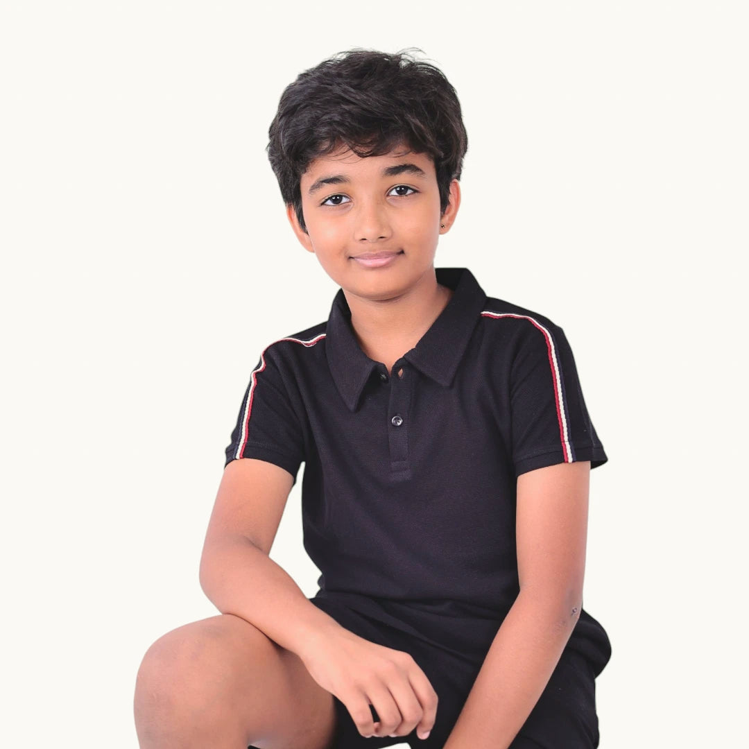 Black & Tricolour Collar Set
