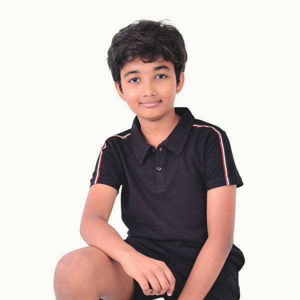 Black & Tricolour Collar Set