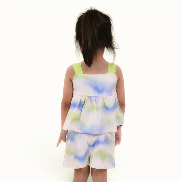 Blue Green Dye Short Set