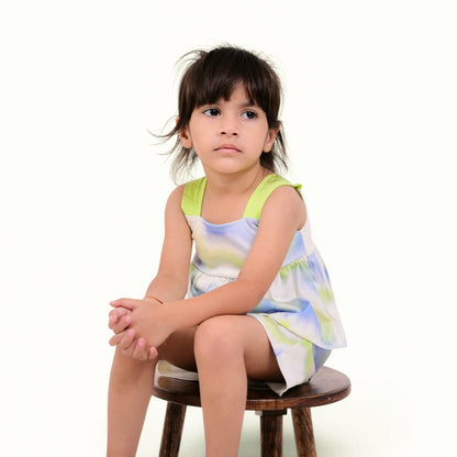 Blue Green Dye Short Set
