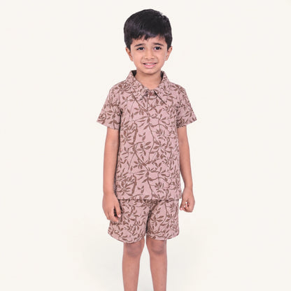 Brown Quad Collar Set