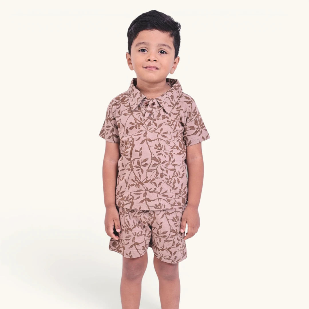Brown Quad Collar Set