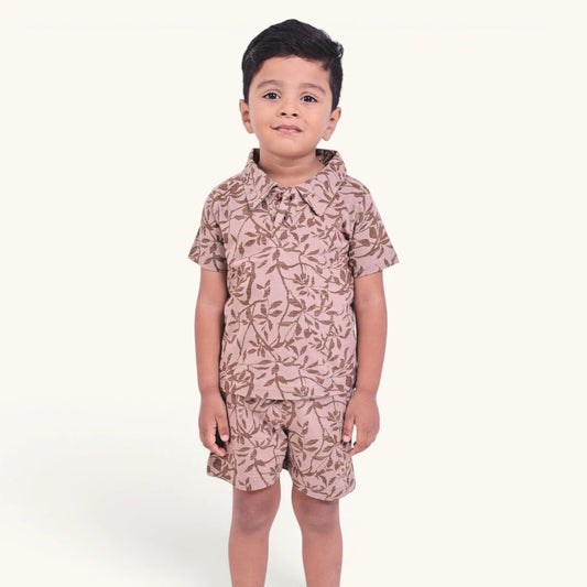 Brown Quad Collar Set