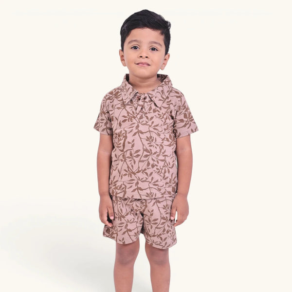 Brown Dual Tone Collar Set