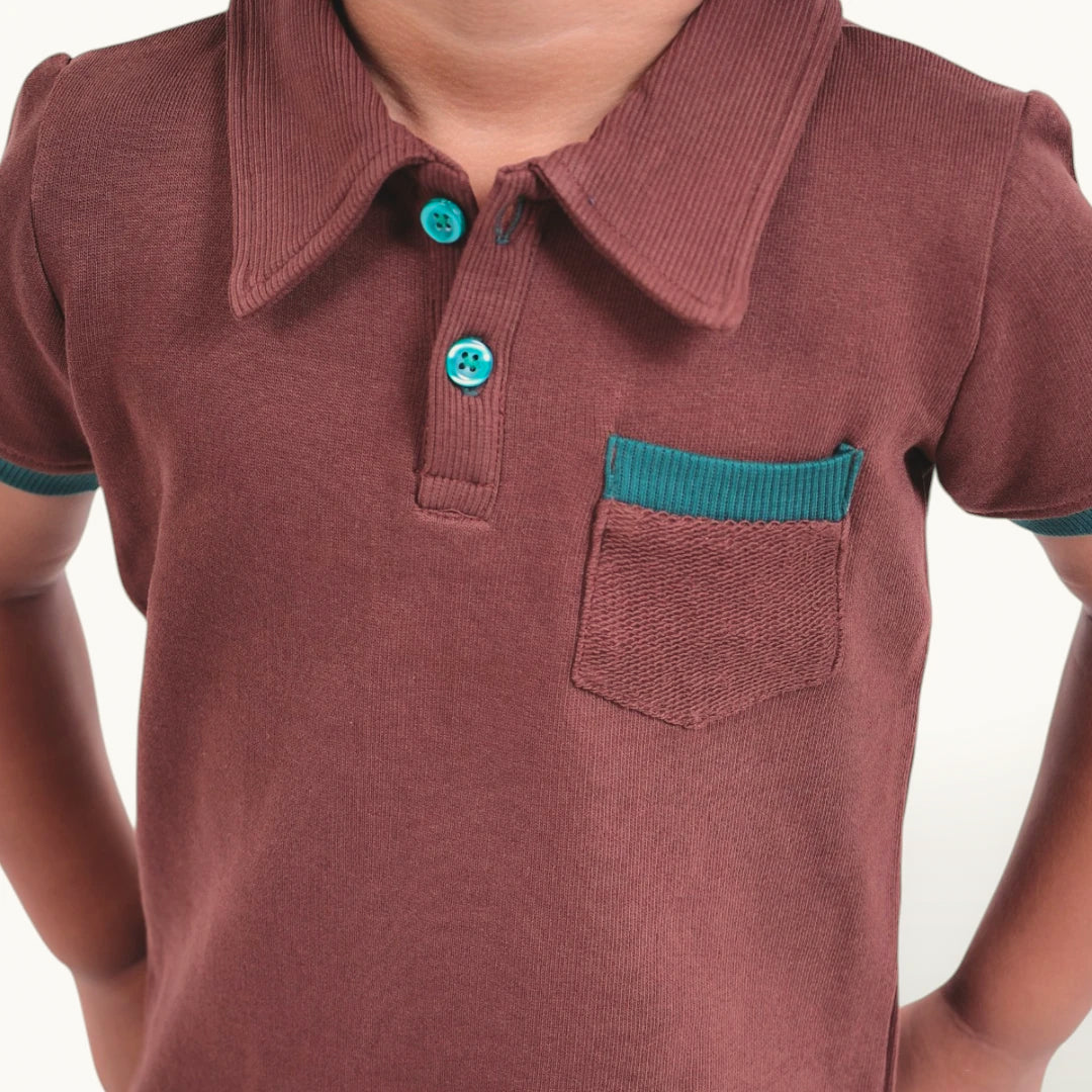 Brown & Green Texture Collar Set