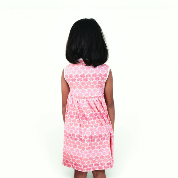 Coral Print Square Neck Frock