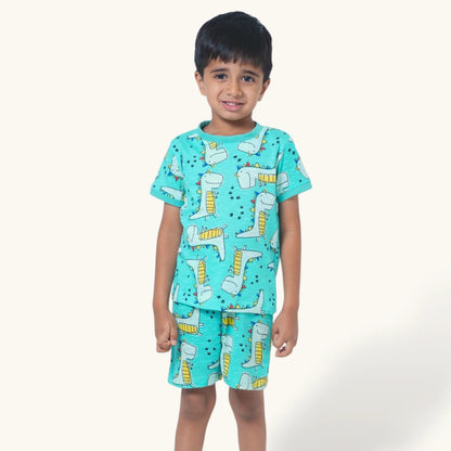 Boy's Dino Printed Night Set