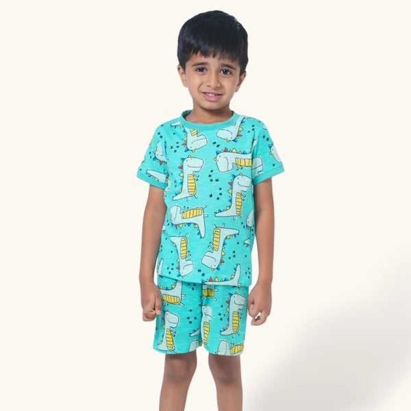 Boy's Dino Printed Night Set