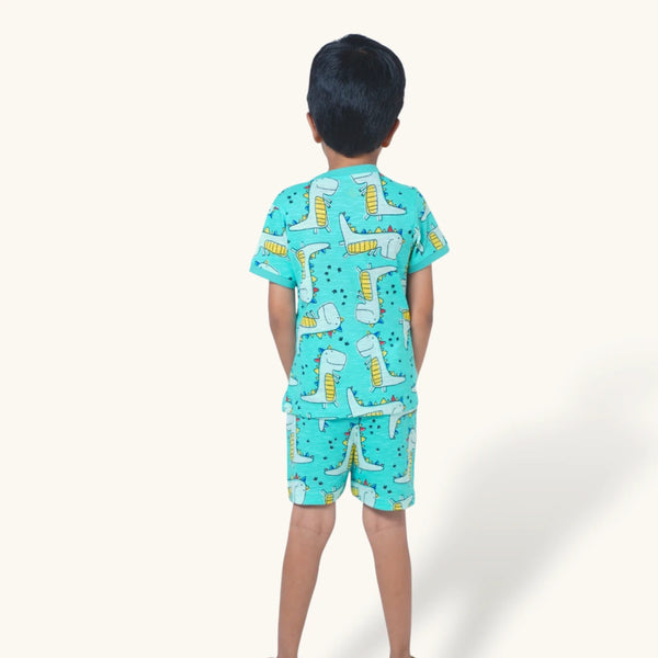 Boy's Dino Printed Night Set