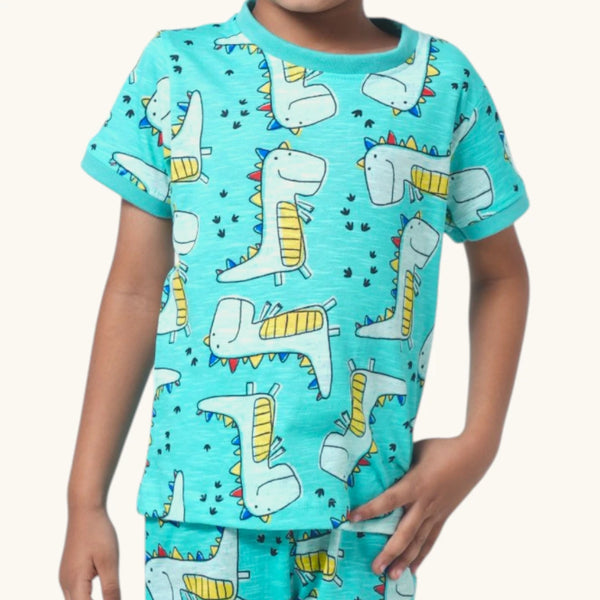Boy's Dino Printed Night Set