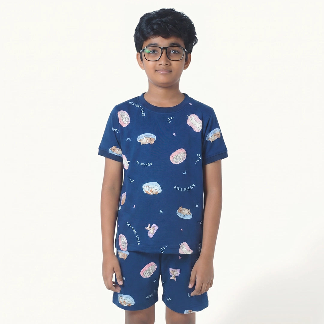 Boy's Dog Print Night Set