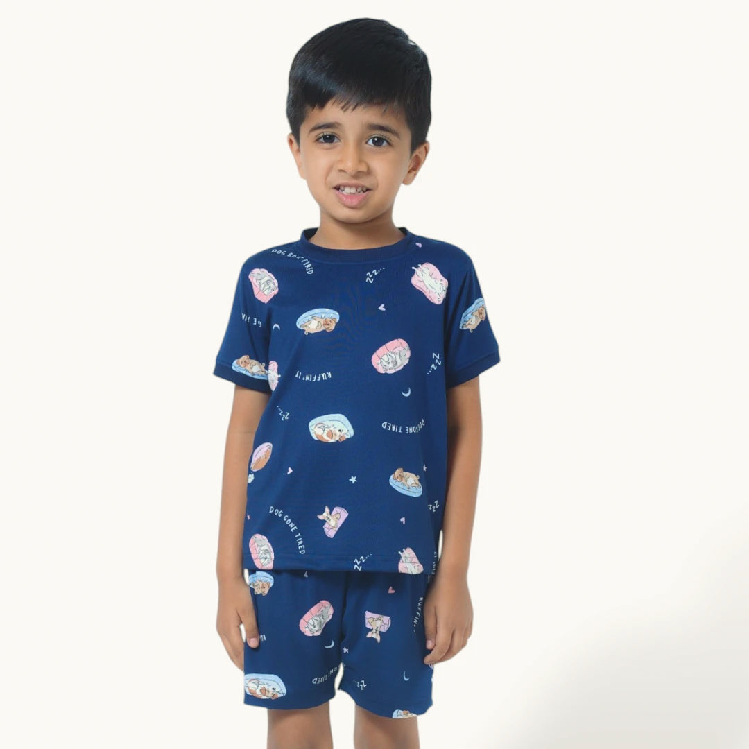 Boy's Dog Print Night Set