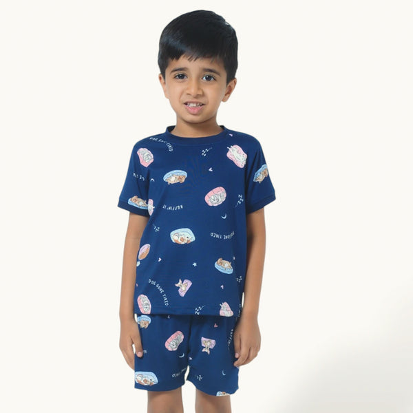 Boy's Dog Print Night Set