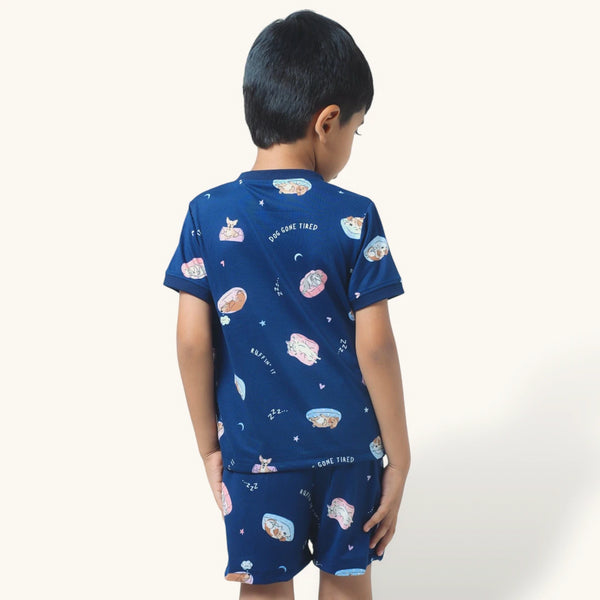 Boy's Dog Print Night Set
