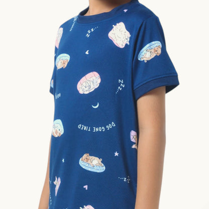 Boy's Dog Print Night Set