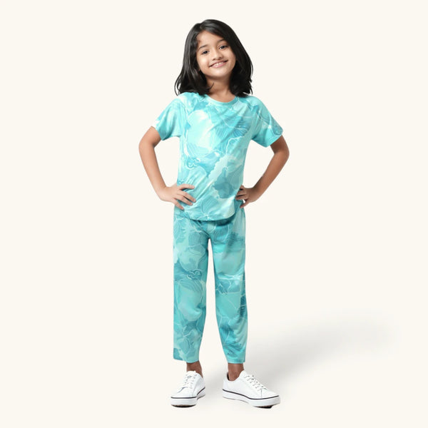 Green Abstract Raglan Set