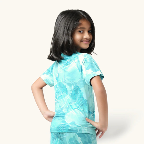 Green Abstract Raglan Set