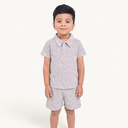 Grey & White Collar Set