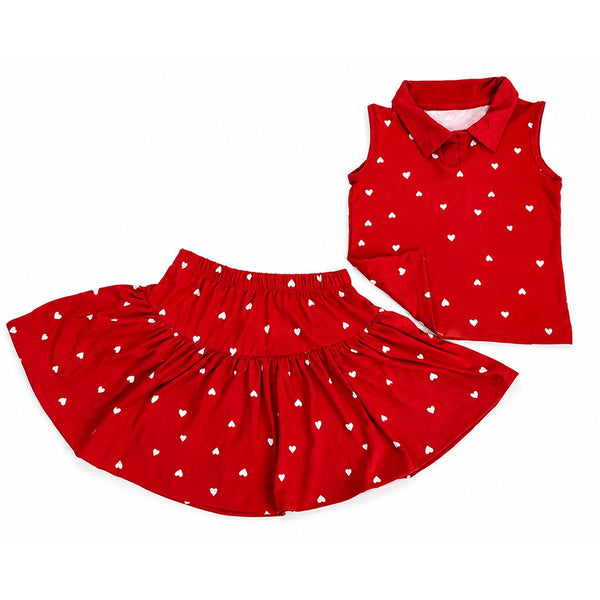 Red Hearts Co-ords Set