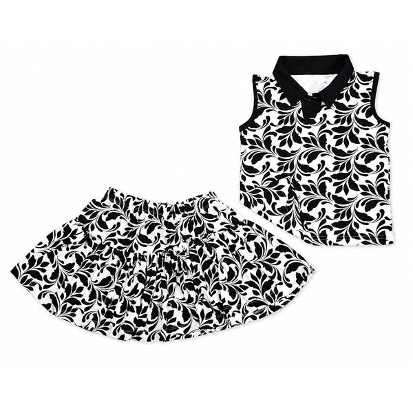 Black White Floral Co-ord Set