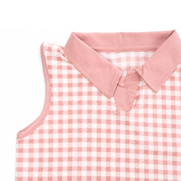Peach Checks Co-ord Set