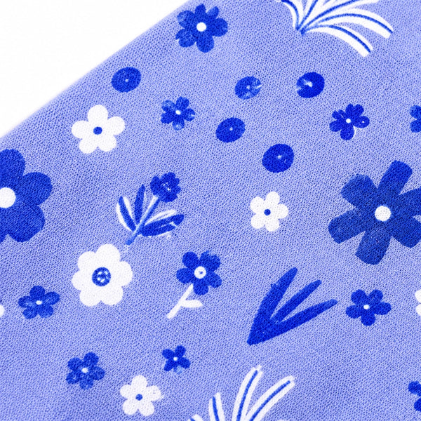 Blue Floral Short Frock