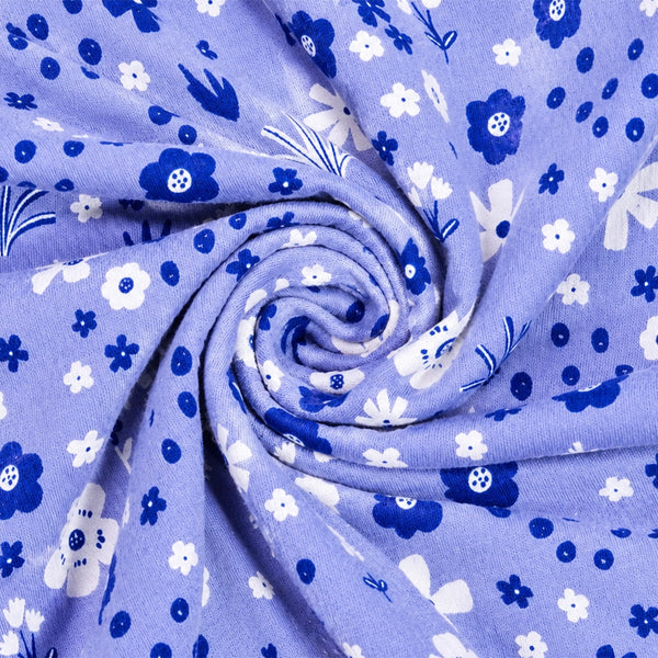 Blue Floral Short Frock