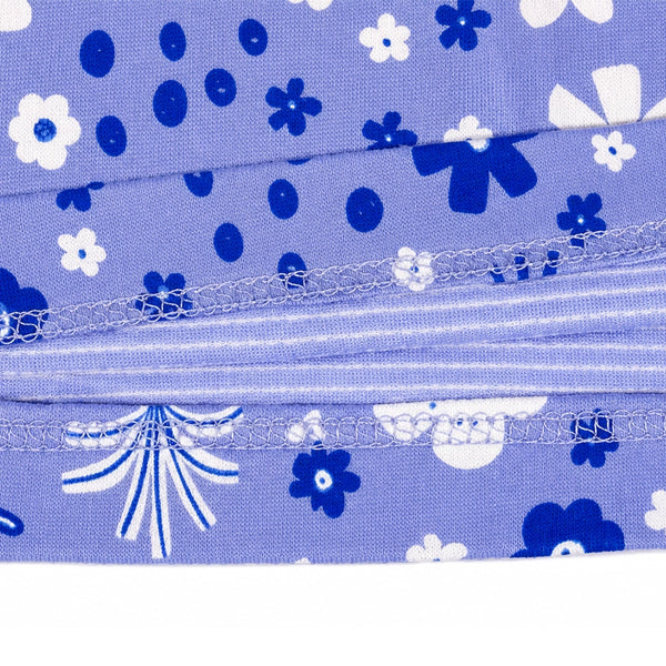 Blue Floral Short Frock