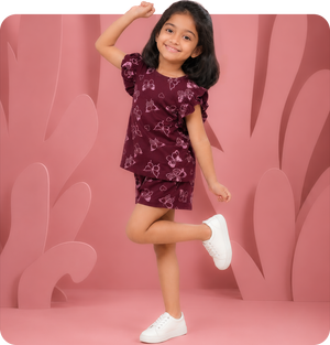 Girls Ruffle Top Set