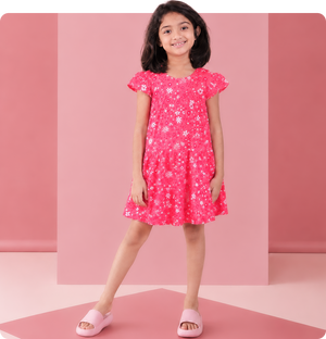 Girls Short Yoke Frock