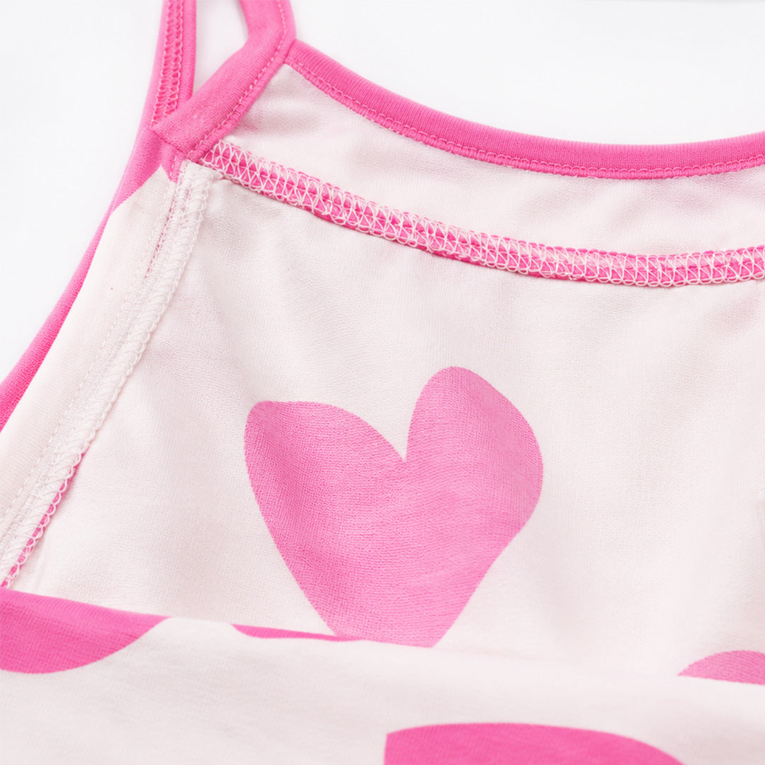 Pink Hearts Two Strap Frock