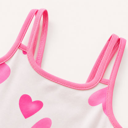 Pink Hearts Two Strap Frock