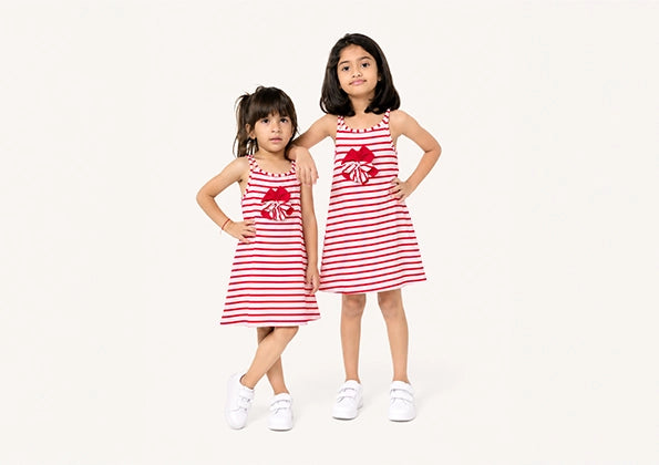 Red Stripe Two Strap Frock