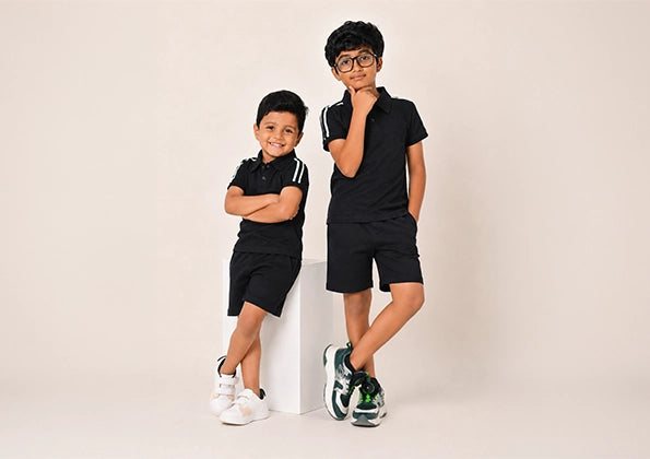 Black & Green Tape Collar Set