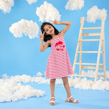 Red Stripe Two Strap Frock