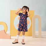 Girl's Leaf print Night Set