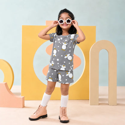 Girl's Duck Print Night Set